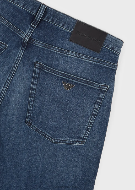 Men 086V1200 J45 Regular-Fit Jeans In Comfort-Twill Denim Armani Blue