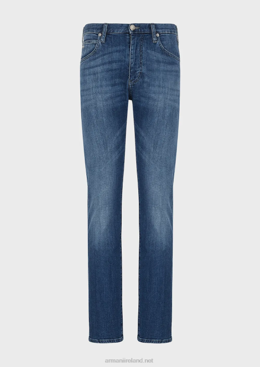 Men 086V1201 J45 Regular-Fit Jeans In Melange Twill Comfort Denim Armani Denim