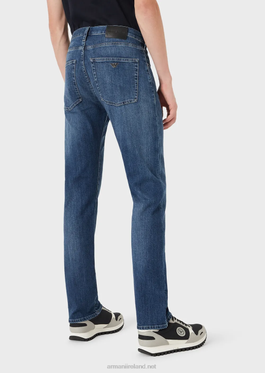 Men 086V1201 J45 Regular-Fit Jeans In Melange Twill Comfort Denim Armani Denim