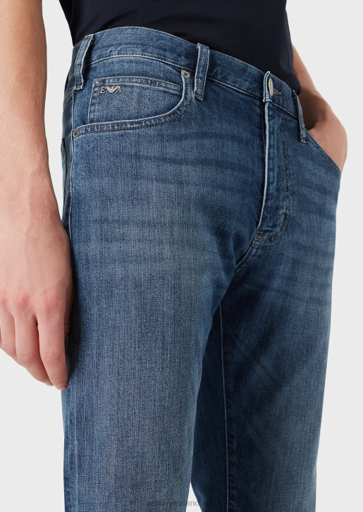 Men 086V1201 J45 Regular-Fit Jeans In Melange Twill Comfort Denim Armani Denim