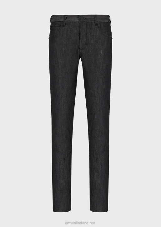 Men 086V1205 J45 Regular-Fit, Light-Wash Denim Jeans Armani Black