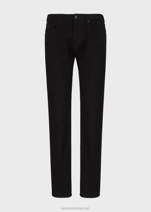 Men 086V1208 J45 Regular-Fit, Comfort-Denim Twill Jeans Armani Black