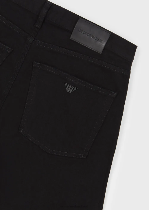 Men 086V1208 J45 Regular-Fit, Comfort-Denim Twill Jeans Armani Black
