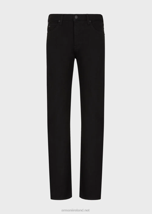 Men 086V1212 J21 Regular-Fit, Comfort-Denim Twill Jeans Armani Black