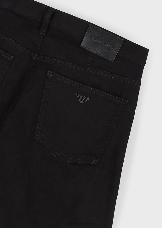 Men 086V1212 J21 Regular-Fit, Comfort-Denim Twill Jeans Armani Black
