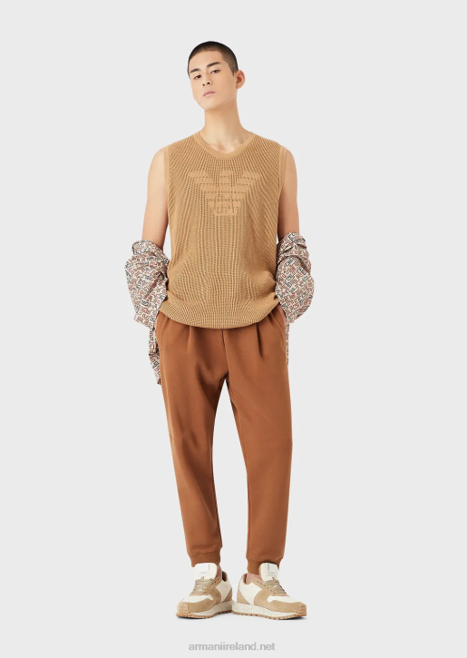 Men 086V1256 Sustainable Collection Oversized Tank Top Made From A Recycled-Yarn Knitted Mesh Armani