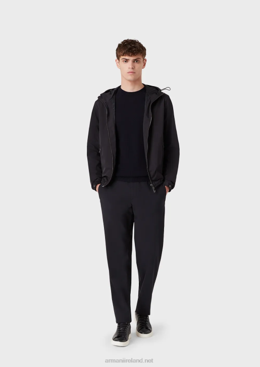 Men 086V1265 Pure Cashmere Crew-Neck Jumper Armani Navy Blue