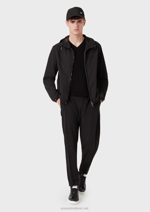 Men 086V1269 Pure Cashmere V-Neck Jumper Armani Black