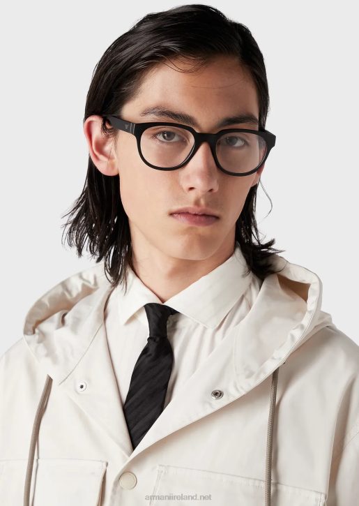Men 086V1310 Water-Repellent Satin Nylon Hooded Blouson Armani Beige