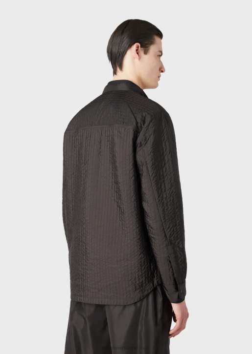 Men 086V1312 Quilted Recycled-Nylon Water-Repellent Blouson Armani Dark Gray