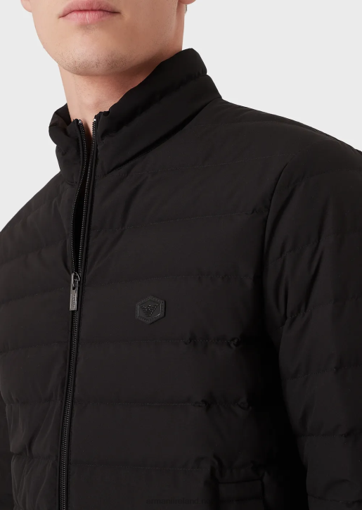 Men 086V1331 Quilted Nylon Down Jacket Armani Black