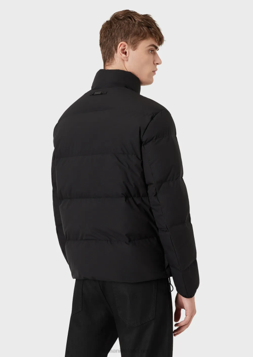 Men 086V1362 Quilted Nylon, Full-Zip Puffer Jacket Armani Black