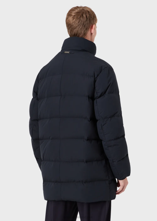 Men 086V1366 Oversized, Quilted Nylon, Full-Zip Puffer Jacket Armani