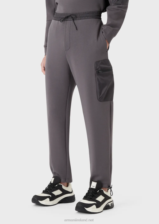 Men 086V1383 Travel Essentials Double-Jersey Joggers Armani Dark Gray