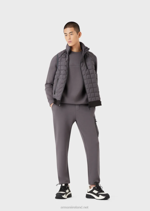Men 086V1383 Travel Essentials Double-Jersey Joggers Armani Dark Gray