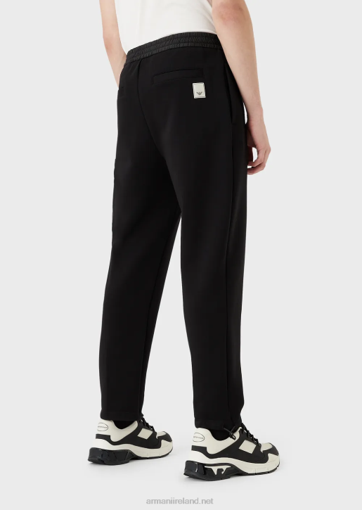 Men 086V1384 Travel Essentials Double-Jersey Joggers Armani Black