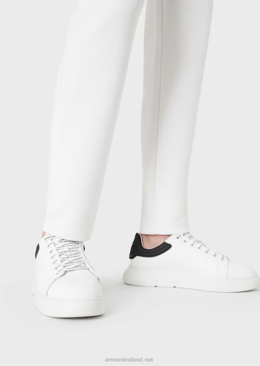 Men 086V1394 Double-Jersey Joggers With Welt Pocket Armani White