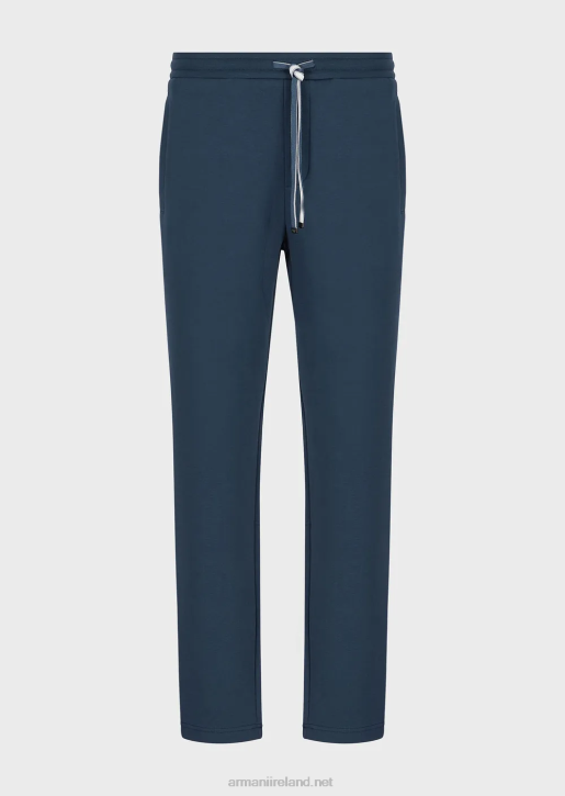 Men 086V1395 Double-Jersey Joggers With Welt Pocket Armani Midnight Blue
