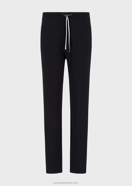 Men 086V1396 Double-Jersey Joggers With Welt Pocket Armani Navy Blue