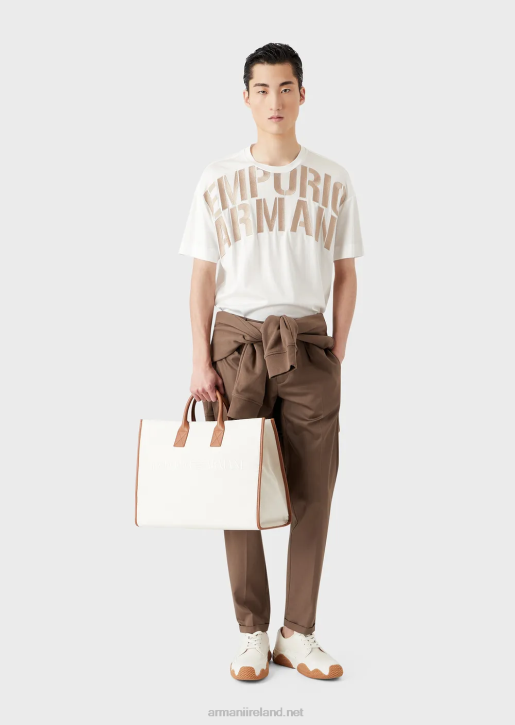 Men 086V1496 Lightweight Lyocell-Blend Satin Chinos Armani Dove Grey