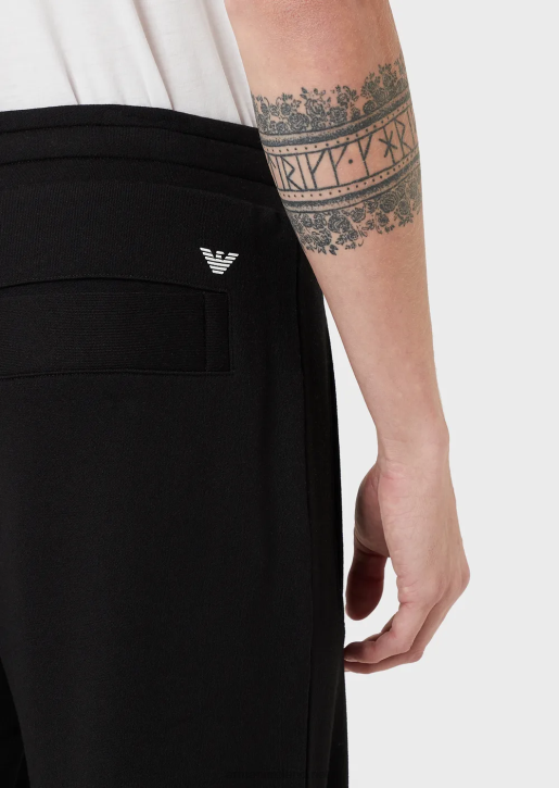 Men 086V1508 Modal-Blend Jersey Fleece Joggers Armani Black