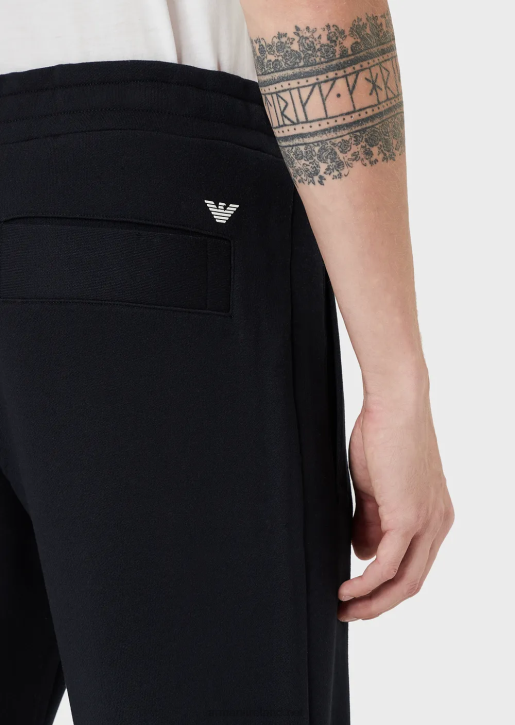Men 086V1509 Modal-Blend Jersey Fleece Joggers Armani Navy Blue