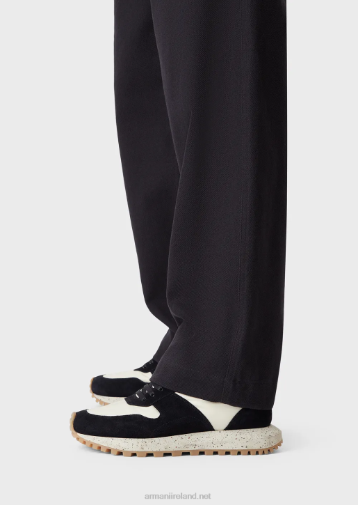Men 086V1515 Sustainable Collection Organic Bull Trousers Armani Midnight Blue