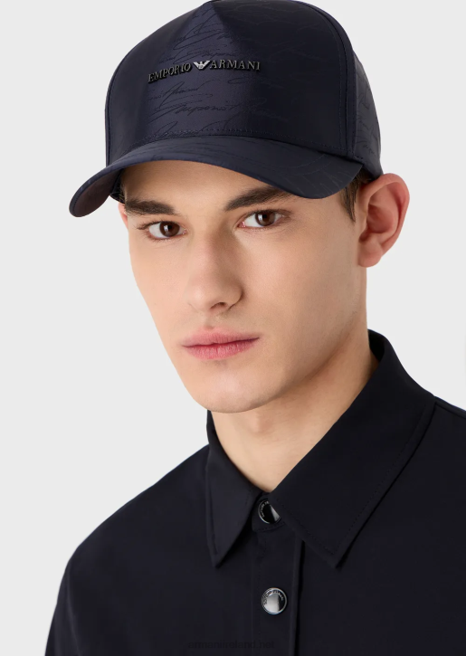 Men 086V1095 Two-Way Stretch Technical-Nylon Shirt With Pockets Armani Navy Blue