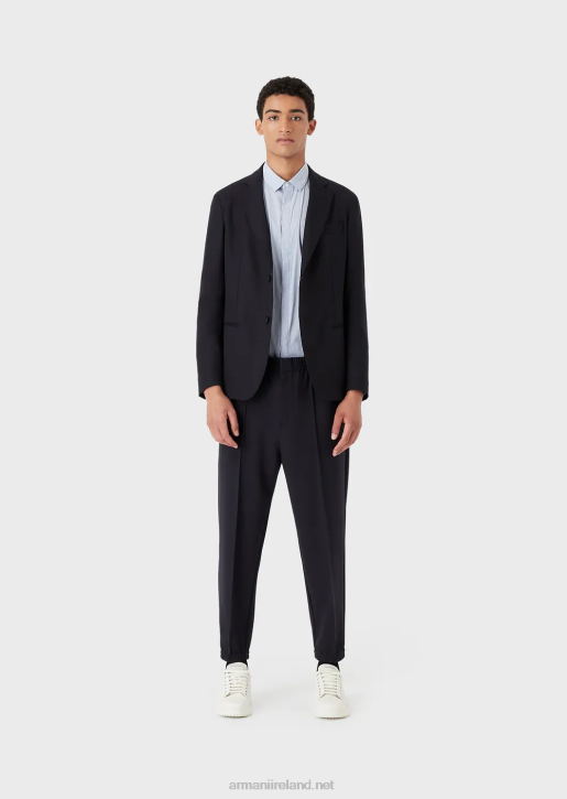 Men 086V1138 Stretch Cotton, Slim-Fit, Striped Shirt Armani Striped