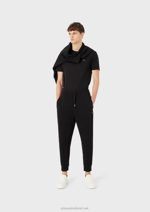 Men 086V1439 Double-Jersey Sweatshirt With Matching Emoji Patch Armani Black