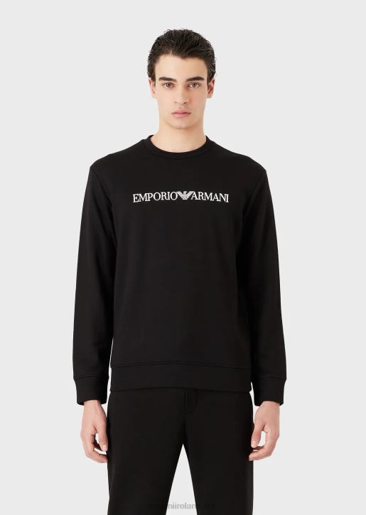 Men 086V1596 Modal-Blend Sweatshirt With Logo Print Armani Black