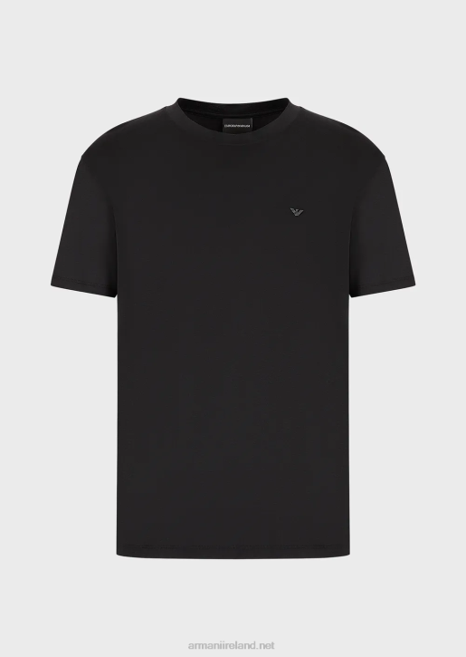 Men 086V1638 Travel Essentials Tencel-Blend Jersey T-Shirt Armani Black