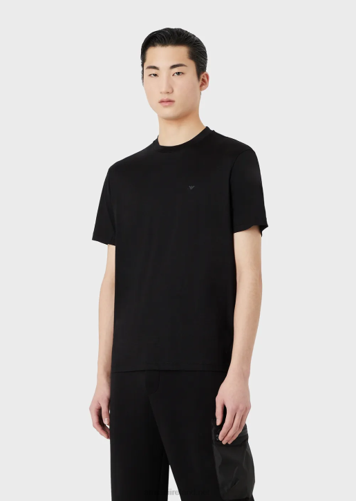 Men 086V1638 Travel Essentials Tencel-Blend Jersey T-Shirt Armani Black