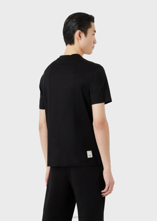 Men 086V1638 Travel Essentials Tencel-Blend Jersey T-Shirt Armani Black