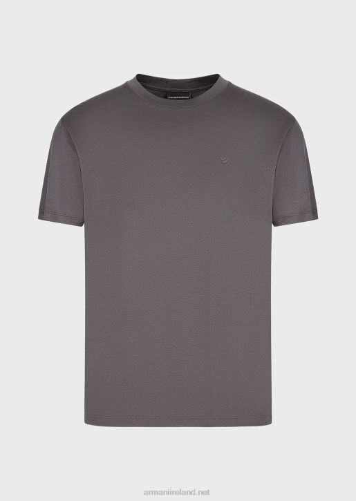 Men 086V1639 Travel Essentials Tencel-Blend Jersey T-Shirt Armani Dark Gray