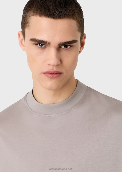 Men 086V1661 Loose-Fit T-Shirt In A Tencel-Blend Jersey Armani Black