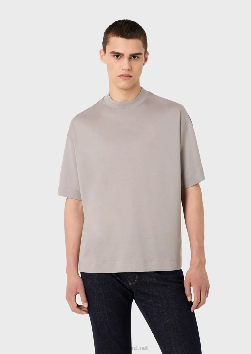 Men 086V1663 Loose-Fit T-Shirt In A Tencel-Blend Jersey Armani Red