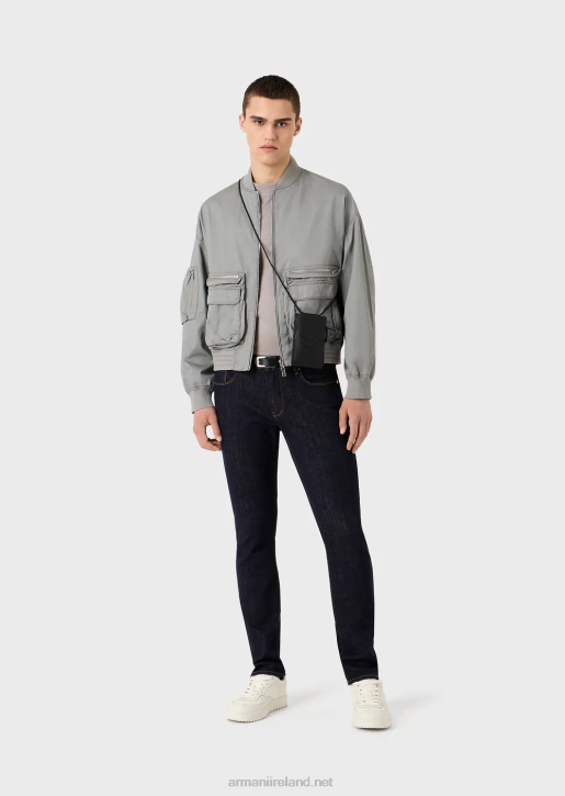 Men 086V1664 Loose-Fit T-Shirt In A Tencel-Blend Jersey Armani Gray