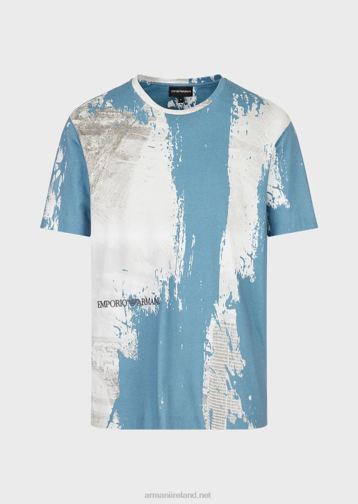 Men 086V1670 Jersey T-Shirt With All-Over City Print Armani