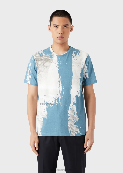 Men 086V1670 Jersey T-Shirt With All-Over City Print Armani
