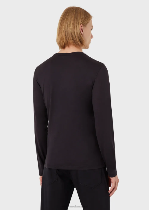 Men 086V1739 Silk/Cotton Blend Jumper Armani Midnight Blue