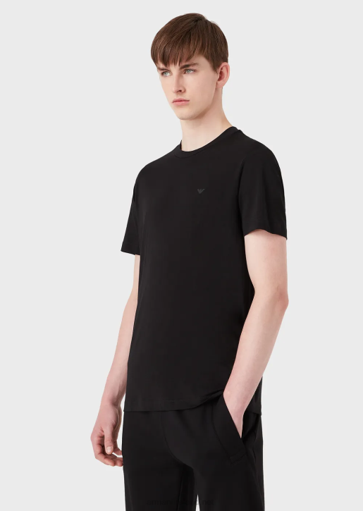 Men 086V1746 Two-Pack Of Pima-Jersey T-Shirts Armani Black
