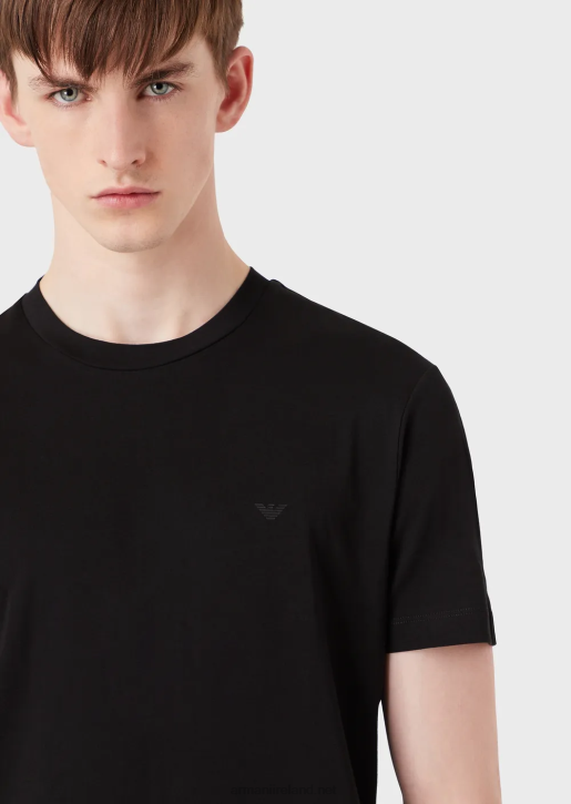 Men 086V1746 Two-Pack Of Pima-Jersey T-Shirts Armani Black