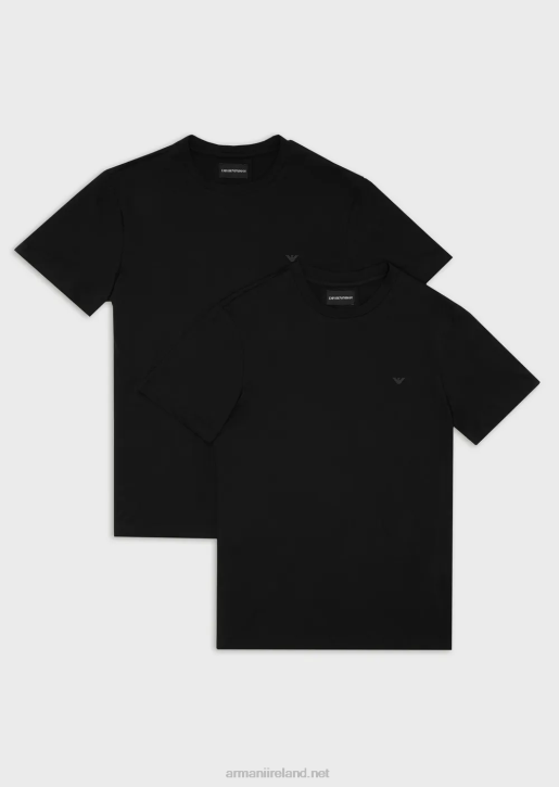 Men 086V1746 Two-Pack Of Pima-Jersey T-Shirts Armani Black