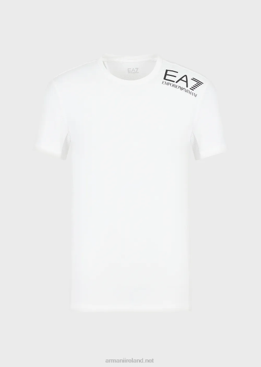 Men 086V1748 Dynamic Athlete T-Shirt In Vigor7 Technical Fabric Armani White