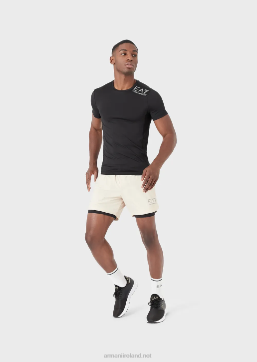 Men 086V1748 Dynamic Athlete T-Shirt In Vigor7 Technical Fabric Armani White
