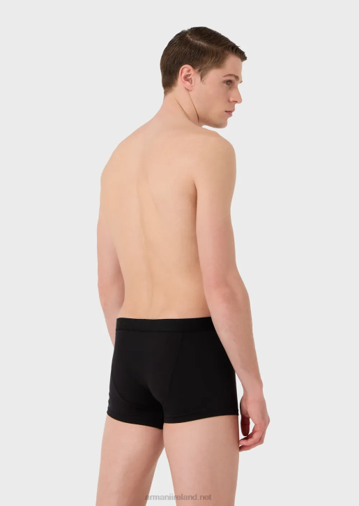 Men 086V1764 Three-Pack Of Soft-Touch Recycled Fibre Boxer Briefs Armani Black
