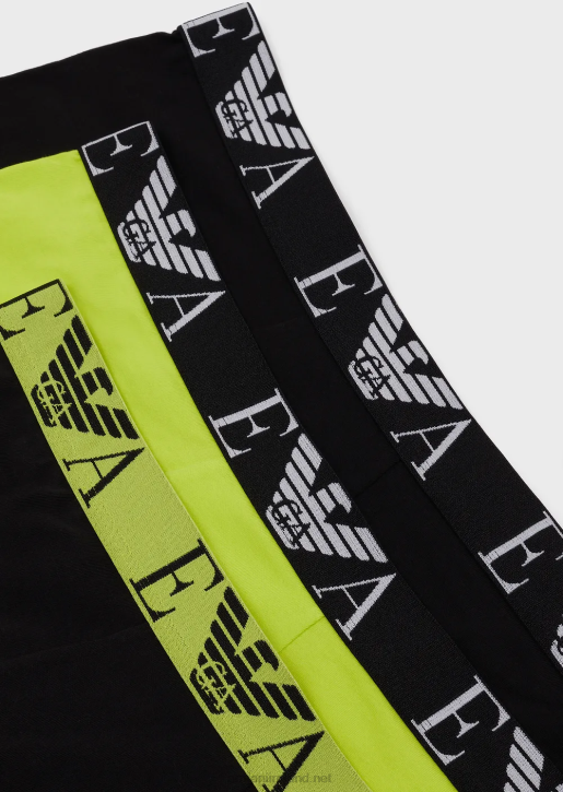 Men 086V1767 Three-Pack Of Boxer Briefs With Bold Monogram Logo Waistband Armani Pattern