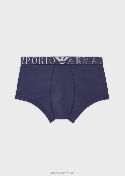Men 086V1779 Organic-Cotton Boxer Briefs With New Icon Logo Armani Denim
