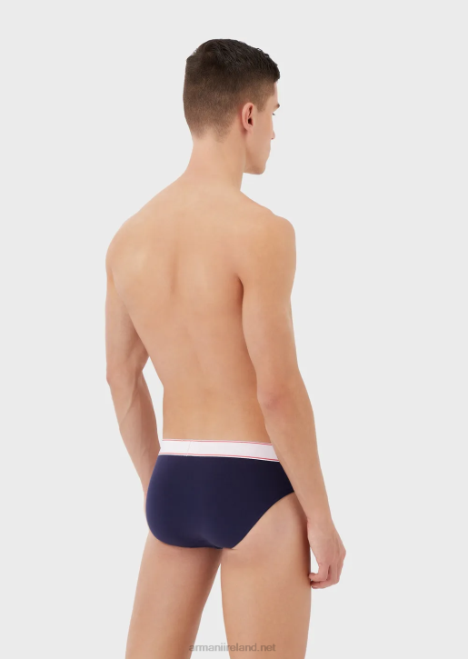 Men 086V1789 Two-Pack Of Endurance Logo Briefs Armani Blue
